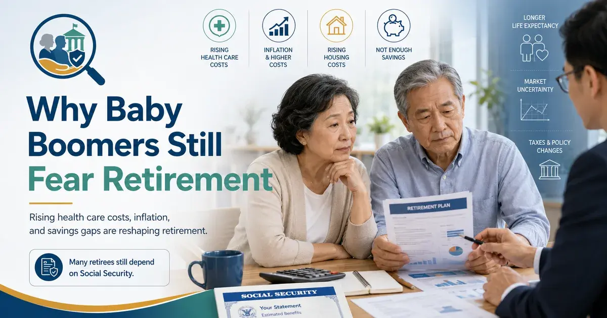 Editorial illustration accompanying article: Baby Boomers and Retirement: The Real Financial Picture