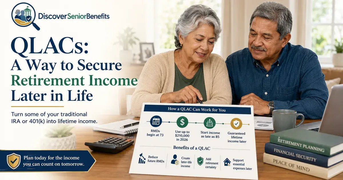 Editorial illustration accompanying article: QLACs Explained: Guaranteed Income Later in Retirement