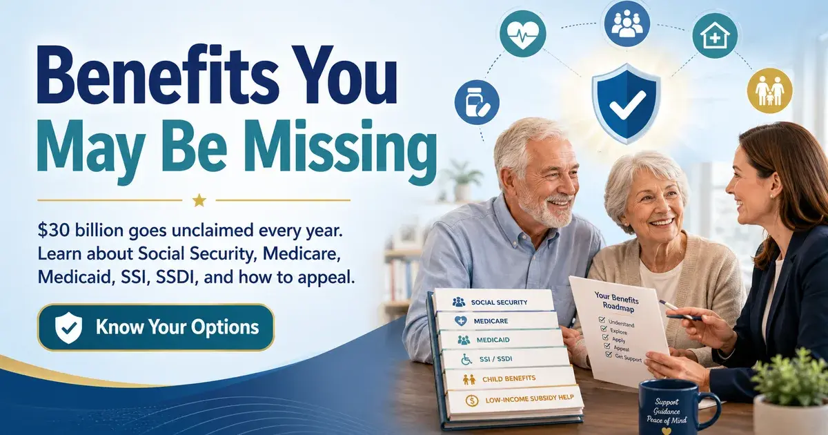 Editorial illustration accompanying article: Social Security Benefits Most Seniors Don't Know About
