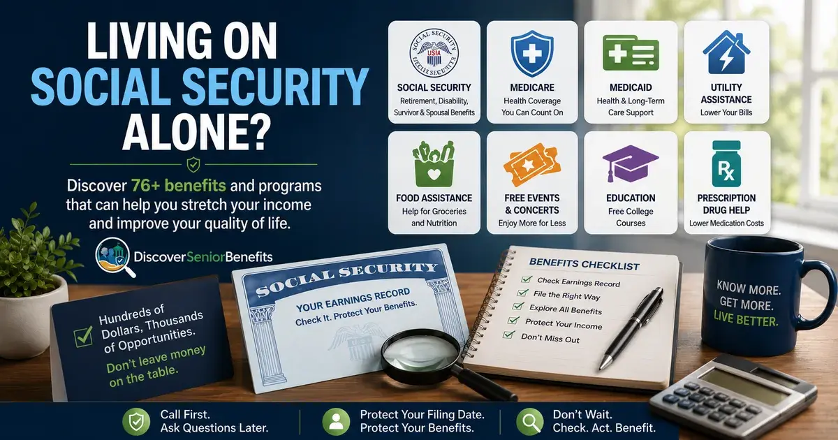 Editorial illustration accompanying article: Social Security Benefits You May Be Missing — A Plain-Language Guide