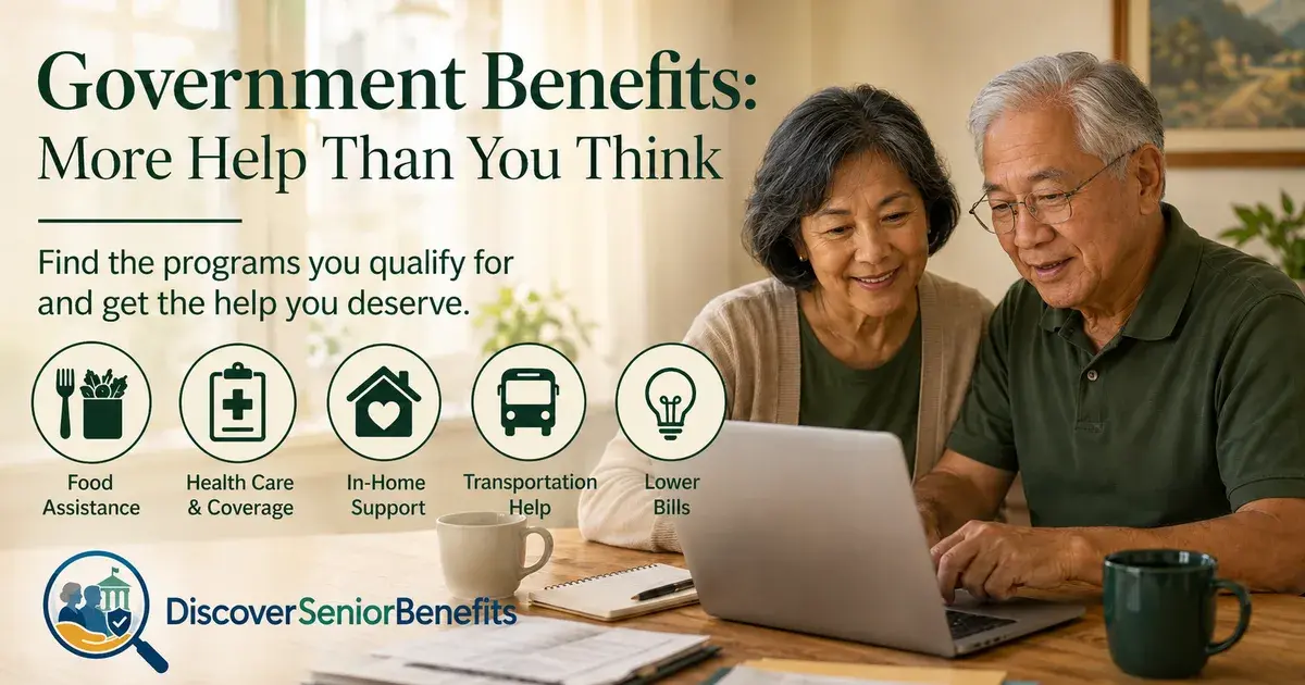 Editorial illustration accompanying article: Social Security, Medicare & Benefits: What Many Seniors Miss