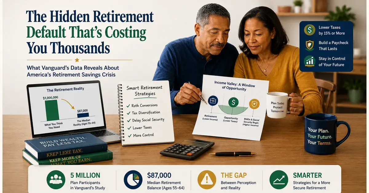Editorial illustration accompanying article: Tax Planning in the Retirement Income Valley